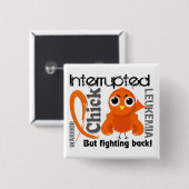 Chick onderbroken 3 leukemie vierkante button 5,1 cm (Voorkant /achterkant)