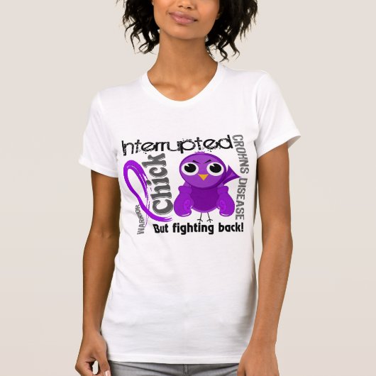 Chick Onderbroken 3 ziekte van Crohn T-shirt (Voorkant)
