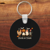 Chick Or Treat Funny Chicken Halloween Costume Chi Sleutelhanger (Voorkant)