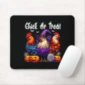 Chick Or Treat Funny Halloween Witch Soky Cute Chi Muismat (Met muis)