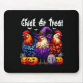 Chick Or Treat Funny Halloween Witch Soky Cute Chi Muismat (Voorkant)