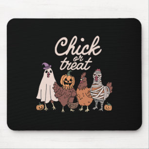 Chick Or Treat Griezelig Seizoen Halloween Kippen Muismat