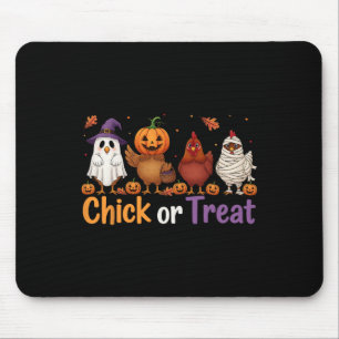 Chick Or Treat Halloween Heks Griezelige Kippenboe Muismat
