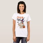 Chick or Treat - Halloween Mummy Chicken T-shirt (Voorkant volledig)