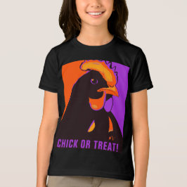 Chick or Treat Halloween Pop Art Chicken Tshirt
