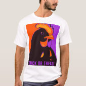 Chick or Treat Halloween Pop Art Chicken Tshirt (Voorkant)