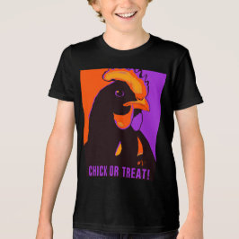 Chick or Treat Halloween Pop Art Chicken Tshirt