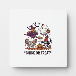 Chick Or Treat Haloween Kippen Heks Geest Pompoen Fotoplaat