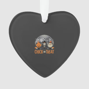 Chick or Treat Schattig Halloween Kerkhof Design_1 Ornament