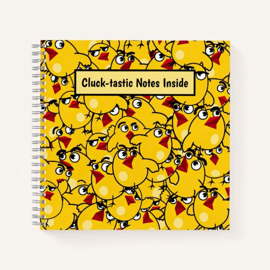 Chick Pattern Gepersonaliseerd Notitieboek (Voorkant)
