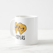 Chick Peas Funny Food Pun Koffiemok (Voorkant links)