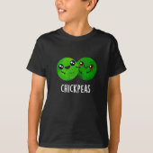 Chick Peas Funny Girl Pea Pun Dark BG T-shirt (Voorkant)