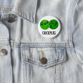 Chick Peas Funny Girl Pea Pun Ronde Button 5,7 Cm (In situ)