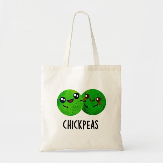 Chick Peas Funny Girl Pea Pun Tote Bag (Voorkant)