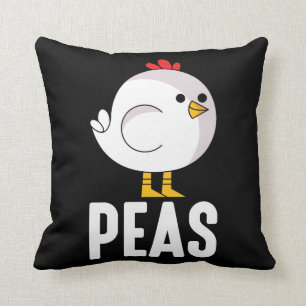 Chick Peas Vegan Cute Chicken Baby Pun Kussen