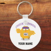 Chick Runner Personaliseren Sleutelhanger (Voorkant)