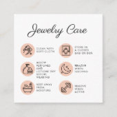 Chick Sieraden Care Instructies Business Bedankt Informatiekaartje (Voorkant)