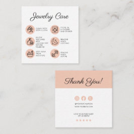 Chick Sieraden Care Instructies Business Bedankt Informatiekaartje