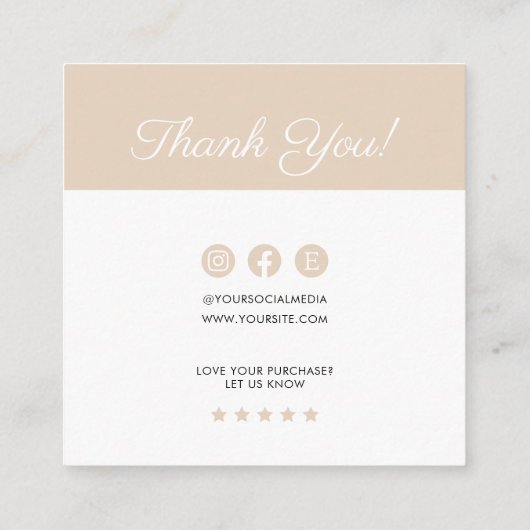 Chick Sieraden Care Instructies Business Bedankt Informatiekaartje (Achterkant)