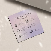 Chick Sieraden Care Instructies Business Bedankt Informatiekaartje