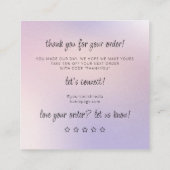 Chick Sieraden Care Instructies Business Bedankt Informatiekaartje (Achterkant)