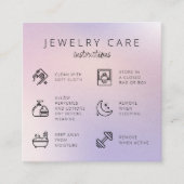 Chick Sieraden Care Instructies Business Bedankt Informatiekaartje (Voorkant)