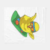 Chick Snowboarder Snowboard Fleece Deken (Voorkant (Horizontaal))