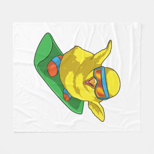 Chick Snowboarder Snowboard Fleece Deken (Voorkant (Horizontaal))