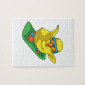 Chick Snowboarder Snowboard Legpuzzel (Horizontaal)