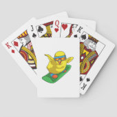 Chick Snowboarder Snowboard Pokerkaarten (Achterkant)