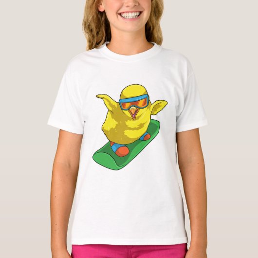 Chick Snowboarder Snowboard T-shirt (Voorkant)