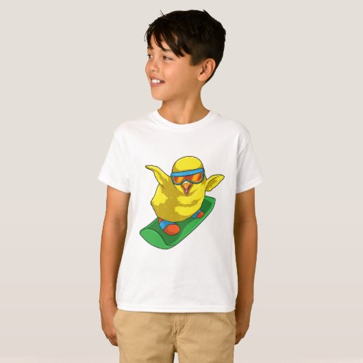 Chick Snowboarder Snowboard T-shirt (Voorkant volledig)
