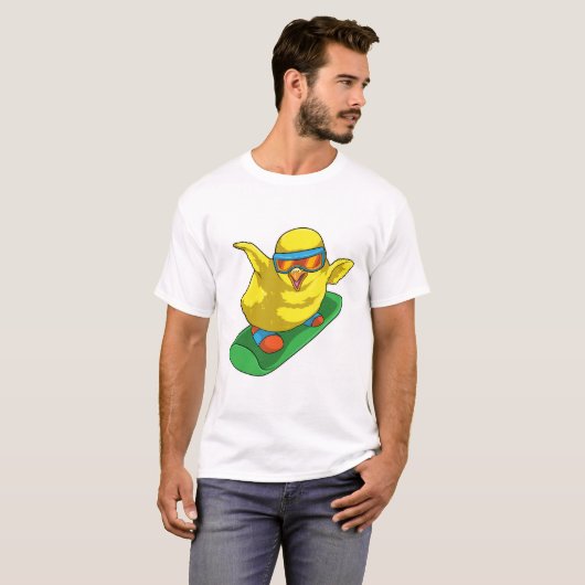 Chick Snowboarder Snowboard T-shirt (Voorkant volledig)