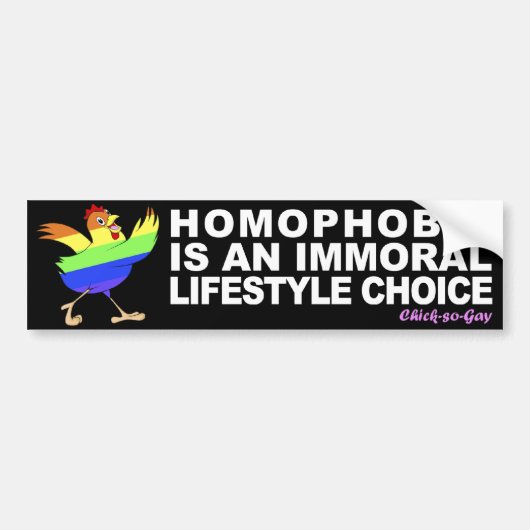 Chick-so-Gay Bumpersticker (Voorkant)