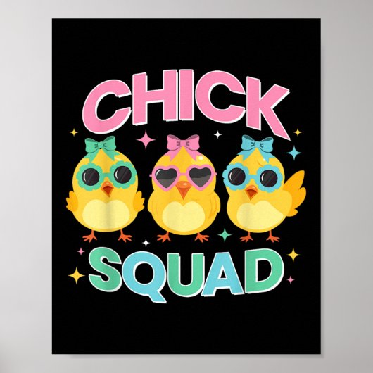 Chick Squad Grappige Paaskuikens Voor Kinderen Mei Poster (Voorkant)