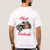 Chick Stockwell Old Time Race Car Racearena T-Shir T-shirt (Achterkant)