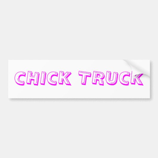 CHICK TRUCK BUMPERSTICKER (Voorkant)