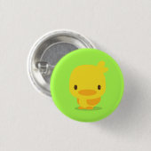 chick : yellow green : pins ronde button 3,2 cm (Voorkant /achterkant)