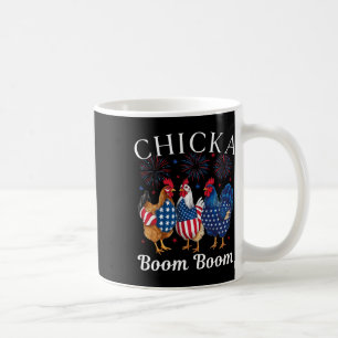 Chicka Boom Boom Grappige Patriotische Kip 4 juli Koffiemok