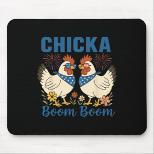 Chicka Boom Boom Kip Crew Patriot 4 juli  Muismat