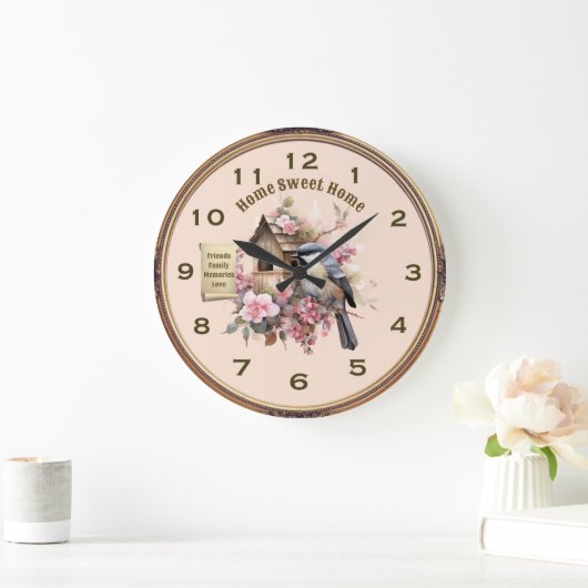 Chickade Home Sweet Home Keuken Klok (Huis)