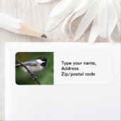 Chickade op een tak etiket (Insitu)