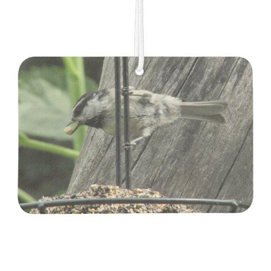 Chickade op Vogelvoeder Luchtverfrisser (Voorkant)