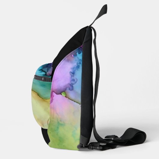 "Chickade" Print gesneden naaizak Sling Bag (Rechts)