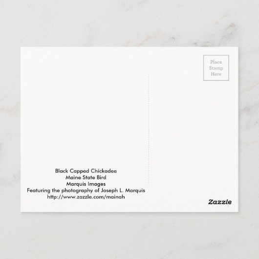 Chickadee 9693 briefkaart (Achterkant)