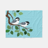 Chickadee Art Fleece Deken (Voorkant (Horizontaal))