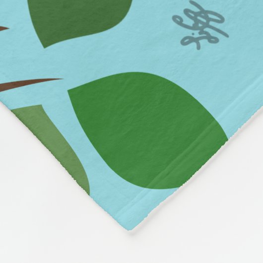 Chickadee Art Fleece Deken (Hoek)