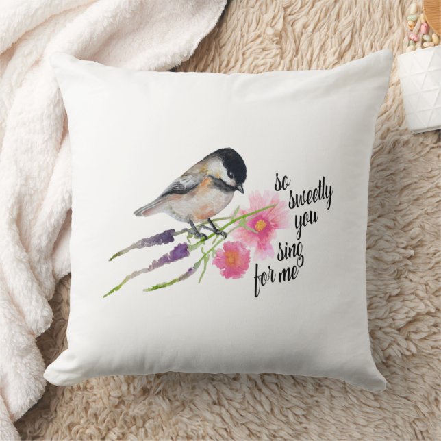 Chickadee Art Quote Kussen (Deken)