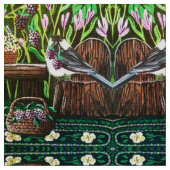 Chickadee Berry Basket Stof (Close Up)