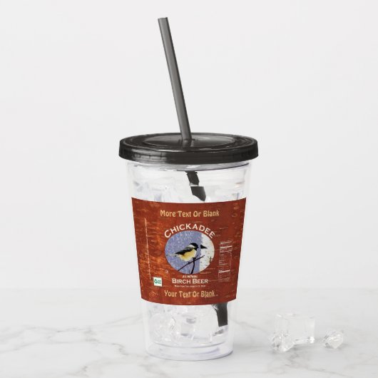 Chickadee Birch Beer Acryl Drinkbeker (Voorkant ijs)